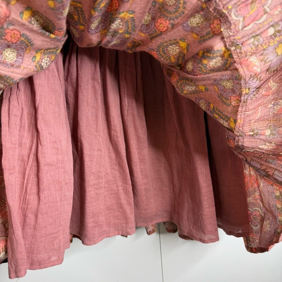 Gipsy Queen - Free People - Paisley One Shoulder Mini Dress Small/med NWT - Picture 5 of 14